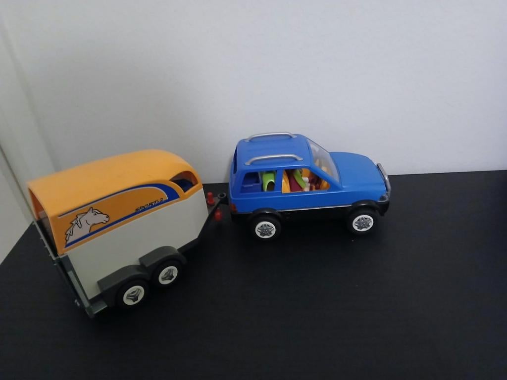 Playmobil Voertuig met Paardentrailer - Compleet!, Kinderen en Baby's, Speelgoed | Playmobil, Ophalen, Zo goed als nieuw, Complete set