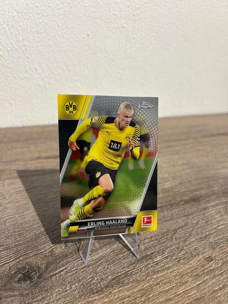 Erling Haaland 2021-22 Topps Chrome Bundesliga #30, Ophalen of Verzenden, Zo goed als nieuw, Plaatje