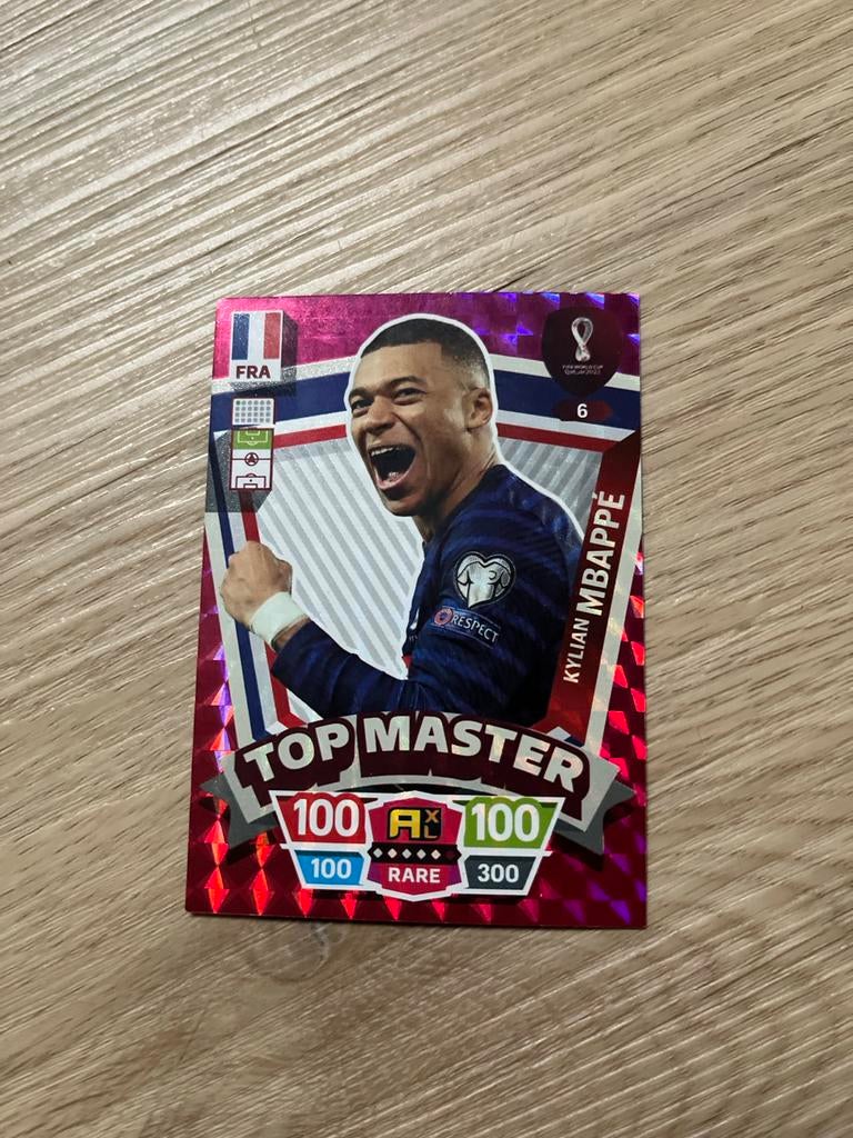 Panini Mbappe Kaart - Top Master, Verzamelen, Sportartikelen en Voetbal, Ophalen of Verzenden, Zo goed als nieuw, Buitenlandse clubs