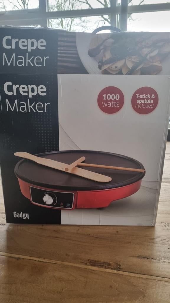 Gadgy Crêpe Maker - Nieuwstaat!, Witgoed en Apparatuur, Ophalen of Verzenden, Uitneembare platen, Zo goed als nieuw
