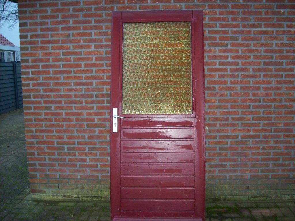 buiten deur met glas, Doe-het-zelf en Verbouw, Gebruikt, 80 tot 100 cm, Minder dan 200 cm, Ophalen of Verzenden