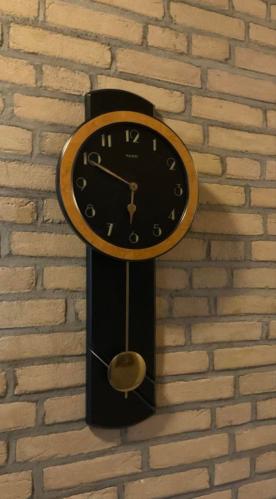Warmink klok met kersenrand - Batterij aangedreven, Antiek en Kunst, Ophalen of Verzenden