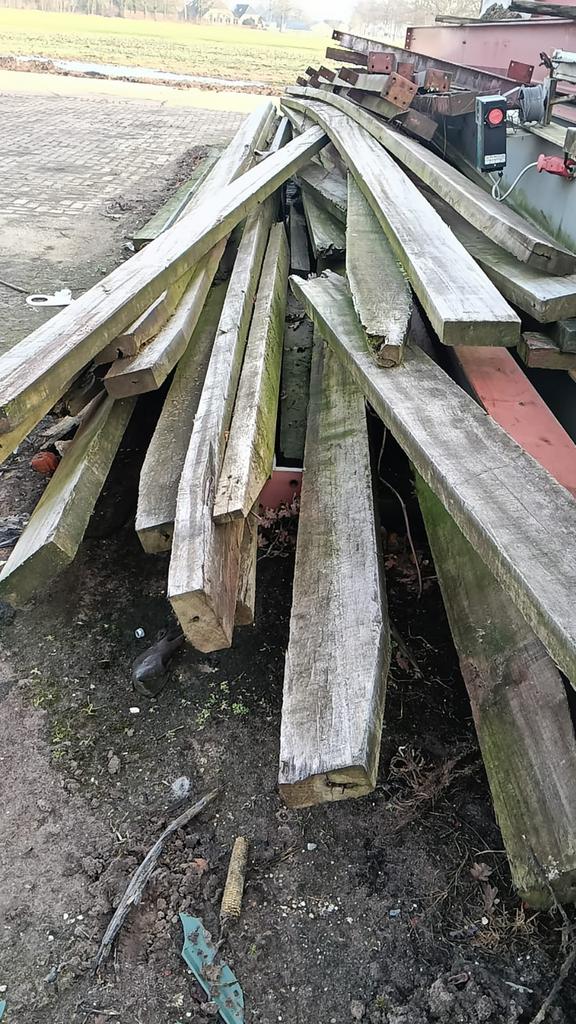 Hardhouten balken, Doe-het-zelf en Verbouw, Metalen, Ophalen of Verzenden, Zo goed als nieuw