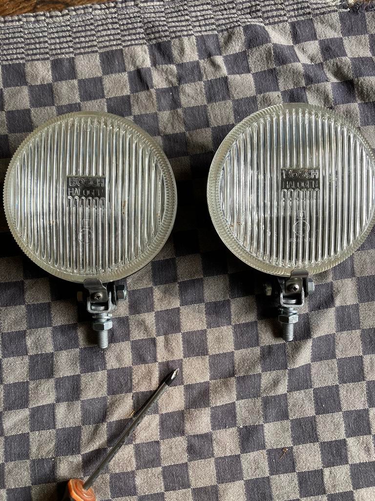 Oldtimer 2 Bosch witte mistlampen type 140, Ophalen of Verzenden, Gebruikt