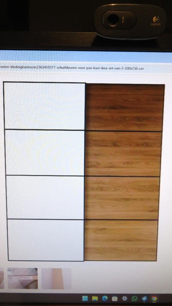 Pax schuifdeuren nieuw 200x236 Auli / Mehamn., Huis en Inrichting, Ophalen, 200 cm of meer, Nieuw, Glas