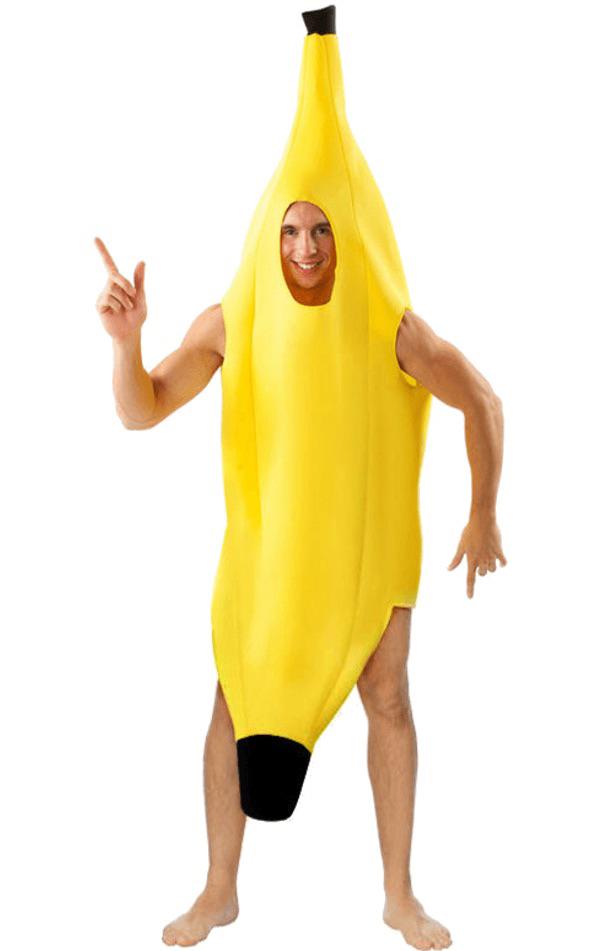 Lets go bananas! Banaan kostuum nieuw! Banana pak carnaval, Ophalen of Verzenden, Nieuw, Overige maten