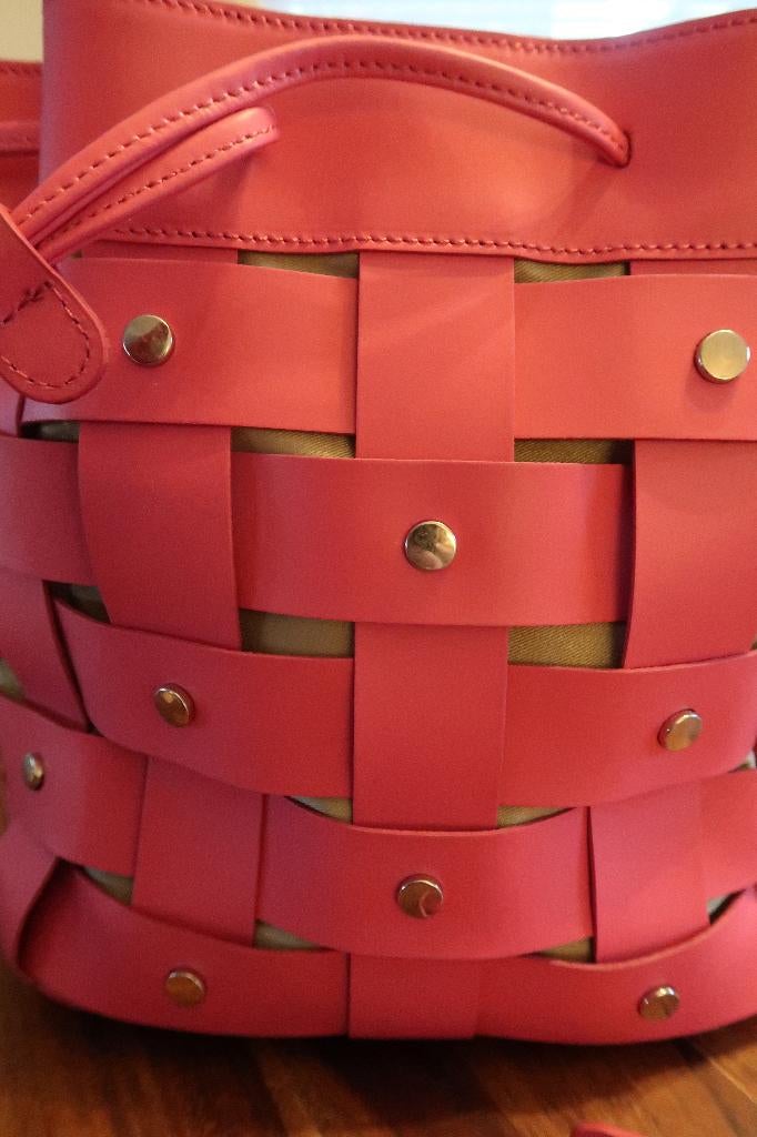 Roze Fuchsia nieuwe leren tas met los hengsel Vera Pelle, Sieraden, Tassen en Uiterlijk, Tassen | Damestassen, Ophalen of Verzenden