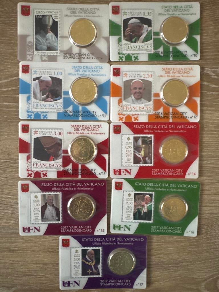 Vaticaan Stad Stamp & Coincard Collectie, Ophalen of Verzenden, Verzamelmap