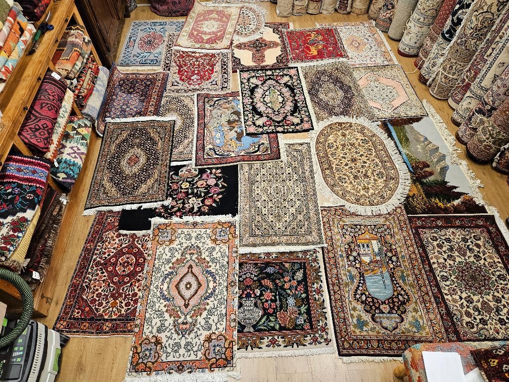 Vintage Perzen Leiden handgeknoopte perzische tapijten, Info@SlatsAntiek.nl, Ophalen of Verzenden, Rechthoekig, Vintage