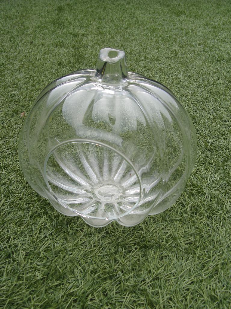 Glazen pompoen, Schaal, Rond, Ophalen of Verzenden, Glas