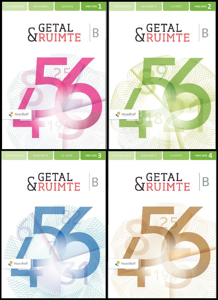 Uitwerkingen Getal & Ruimte VWO B Deel 1 t/m 4. 12e editie, VWO, Nieuw, Ophalen of Verzenden, Wiskunde B