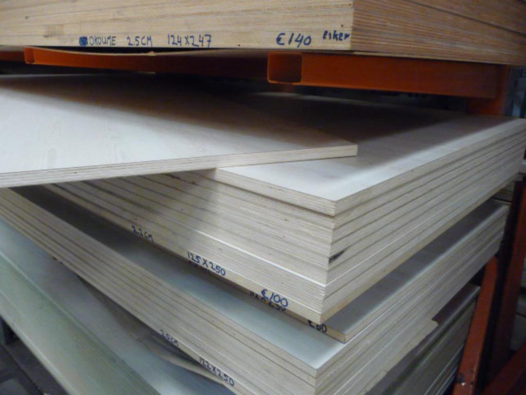 22 mm populieren multiplex hpl houtprint 125 x 250 cm, Ophalen, Nieuw, Multiplex, Minder dan 20 mm