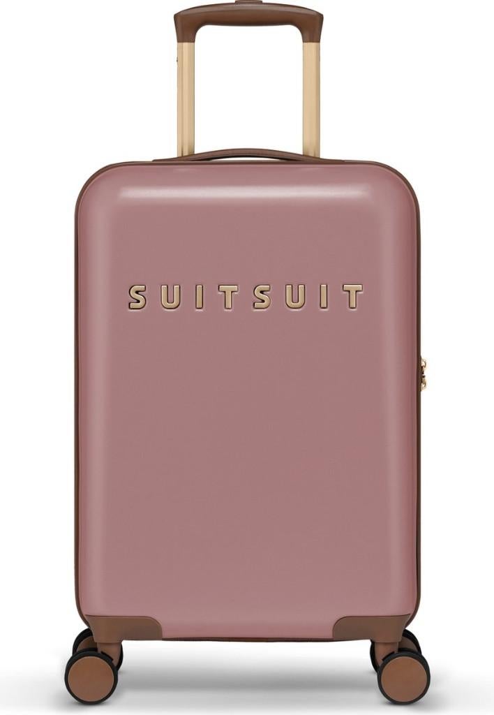✅ SUITSUIT Fab Seventies Old Rose koffer 55 cm - NIEUW, Wieltjes, 50 tot 60 cm, Hard kunststof, Nieuw