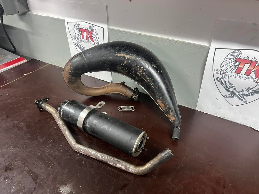 Derbi/aprilia 50/70 technigas uitlaat, Derbi, Gebruikt, Uitlaat, Ophalen of Verzenden