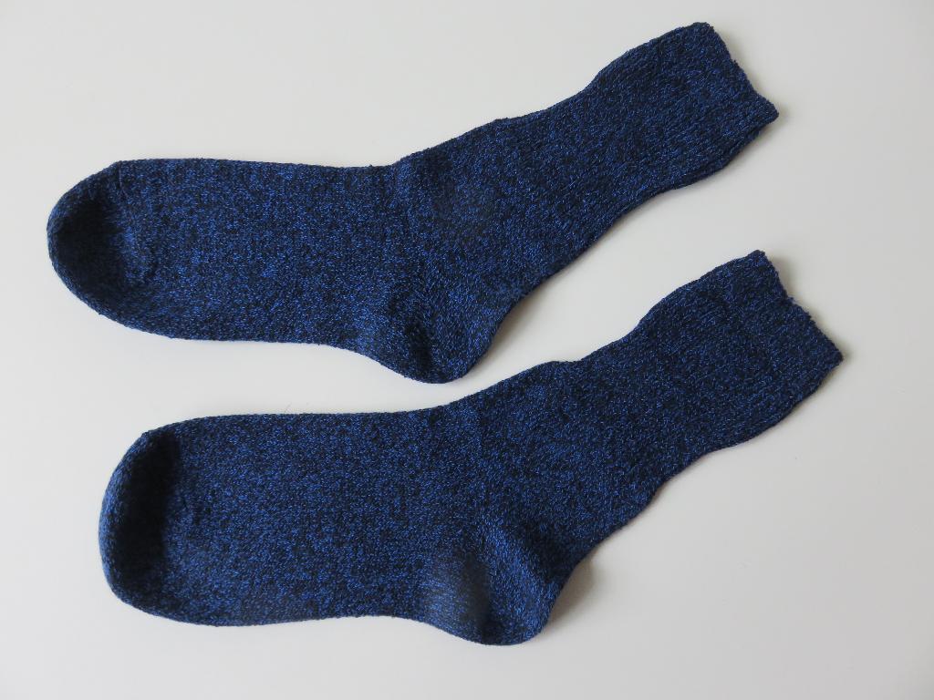 Dikke gebreide blauw zwart gemeleerde sokken maat 37 38, Sokken en Kniesokken, Blauw, Overige maten, Ophalen of Verzenden