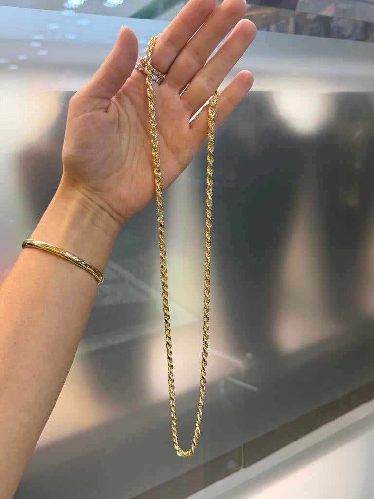 14KT Goud - 59 Gram - Ketting - ROPE - Gedraaide ketting, Ophalen, Nieuw, Goud, Goud
