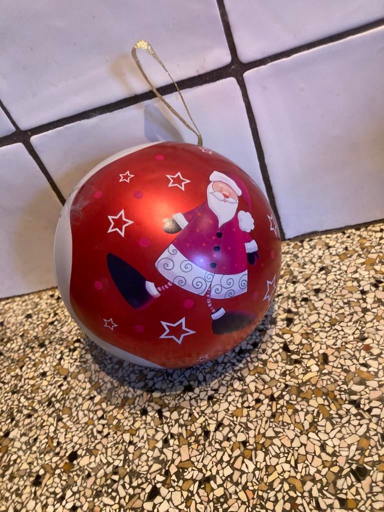 Kerstbal blik, Ophalen of Verzenden, Zo goed als nieuw