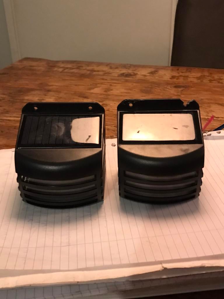 Zwarte lampjes op zonlicht 8 stuks, Zonne-energie, Kunststof, Wandlamp, Nieuw