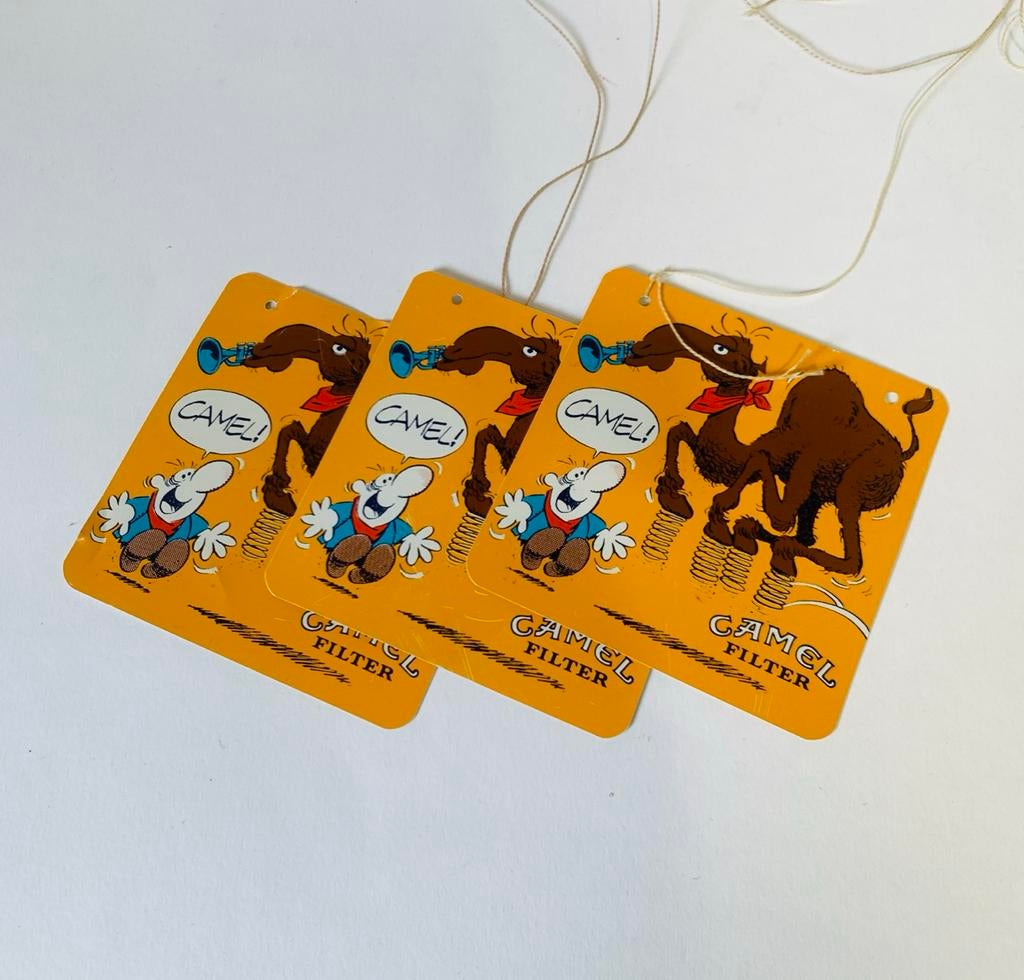 Vintage Camel Filter carbaval Reclamebordjes hangers, Ophalen of Verzenden, Gebruikt, Overige typen