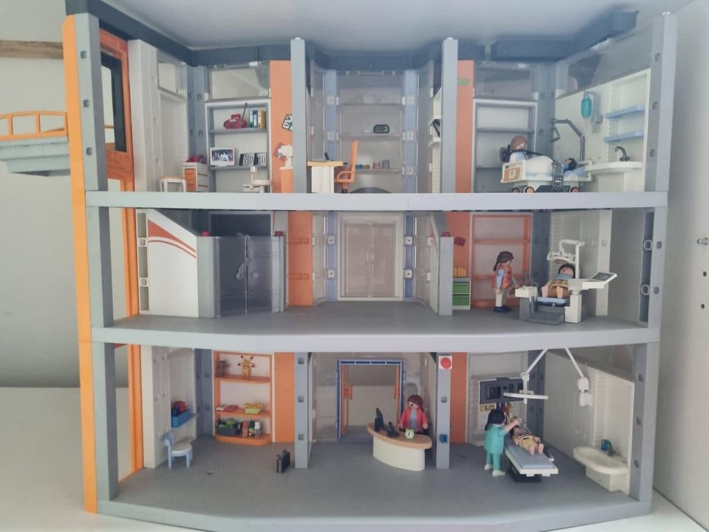 Playmobil Ziekenhuis 70190 + Extra Verdieping, Kinderen en Baby's, Speelgoed | Playmobil, Ophalen, Zo goed als nieuw