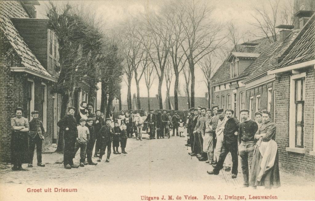 Ansichtkaart Driesum, Groet uit...., Ophalen of Verzenden, Voor 1920, Ongelopen, Friesland