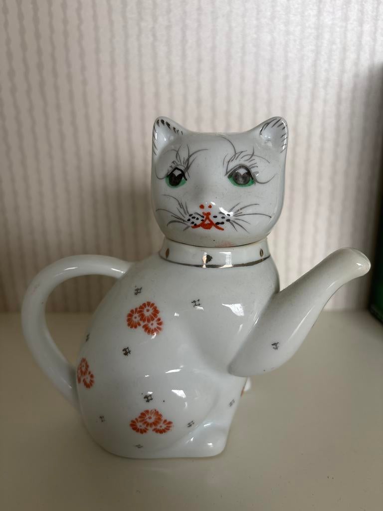 Chinees katten theepotje, Antiek en Kunst, Antiek | Porselein, Ophalen