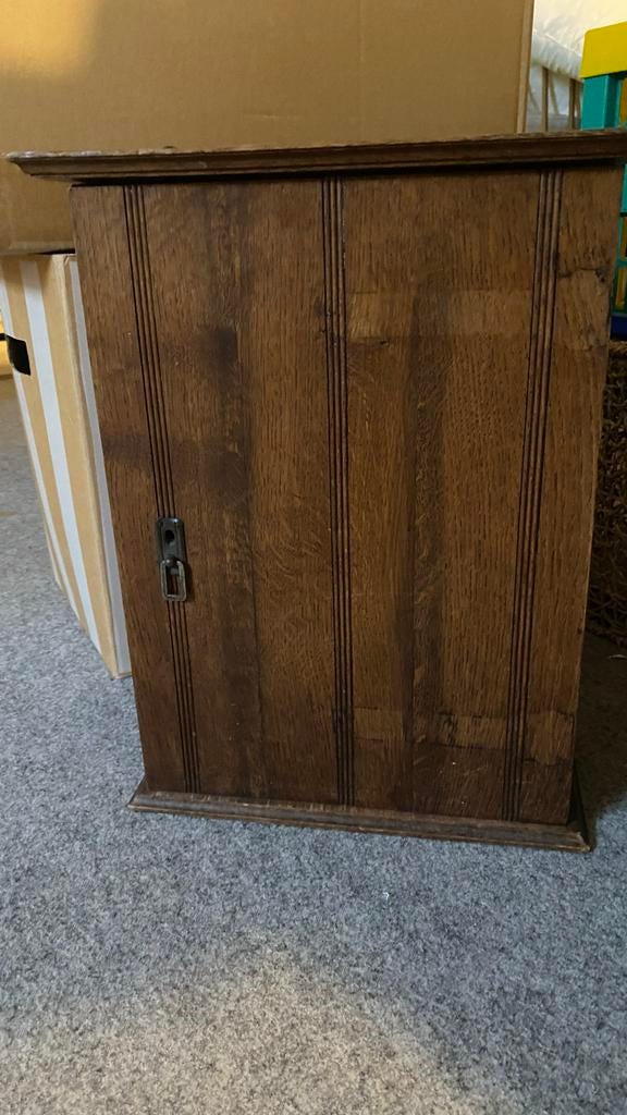 Vintage Houten medicijnkastje, Ophalen of Verzenden