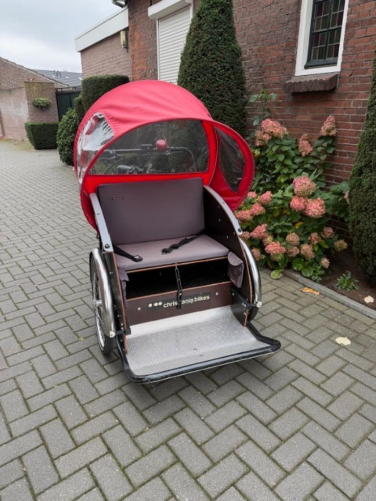 Christiania Bikes Model T Elektrische Riksja Bakfiets, Ophalen of Verzenden, Zo goed als nieuw, 2 kinderen, Overige merken