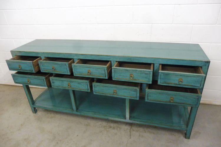 Foto 12 van Chinese Kast Side Table Kommode Turquoise