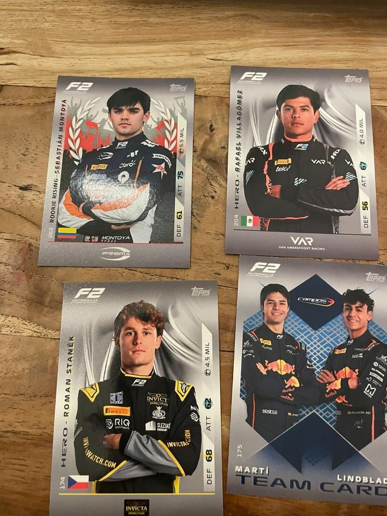 F2 Topps Kaarten - Montoya, Villagomez, Stanek, Ma, Ophalen of Verzenden, Nieuw, Formule 1