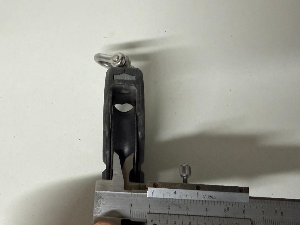Selden vioolblok met hondsvot 50 mm tot 12 mm lijn, Ophalen of Verzenden, Gebruikt, Lijn of Blok