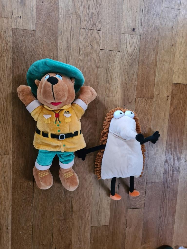Handpoppen Bollo de beer en Egel, Ophalen of Verzenden, Zo goed als nieuw