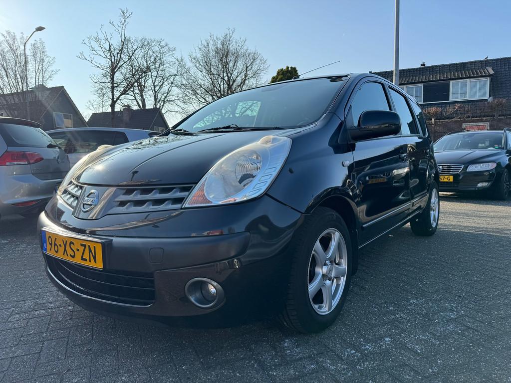 Nissan Note 1.4 Acenta 88pk,Apk 4/10/26,Airco,elek-pakket,Na, Voorwielaandrijving, Zwart, Origineel Nederlands, Bedrijf