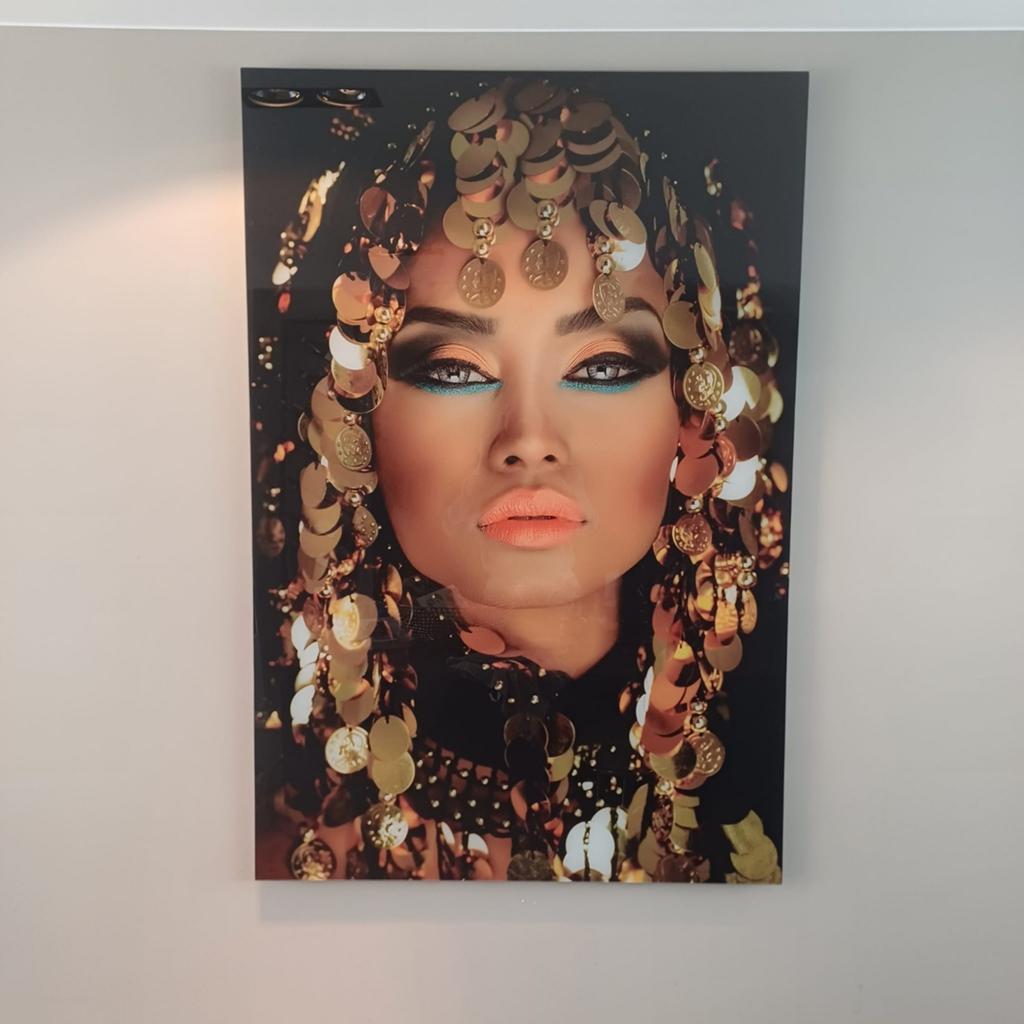 Schilderij plexiglas (acryll) 150x100 Arabische prinses, Ophalen, Zo goed als nieuw, Schilderij, 75 cm of meer