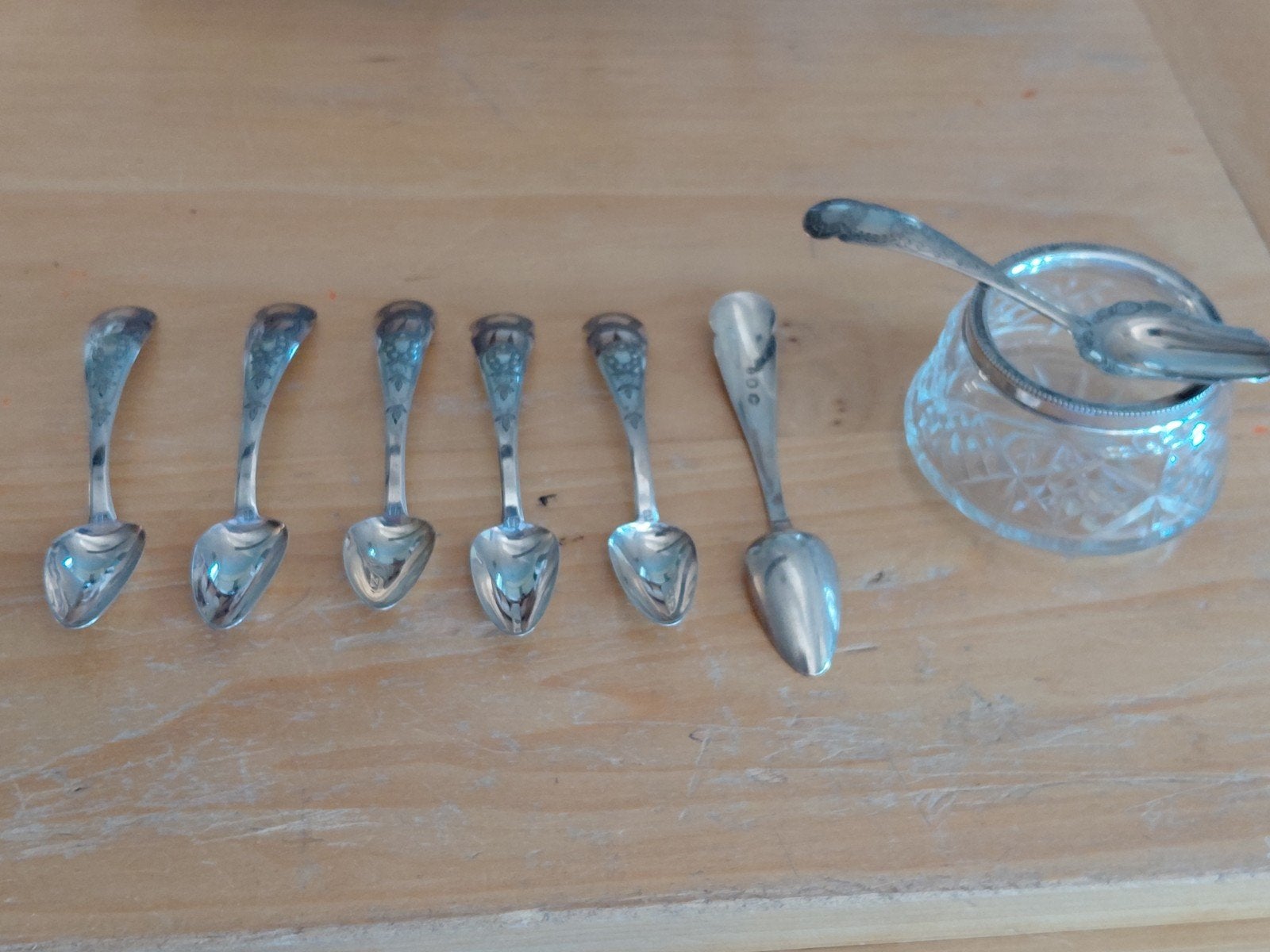 PRACHTIGE ANTIEKE SET KOFFIE EN OF THEE LEPELTJES VAN 11.5 C, Ophalen of Verzenden, Zilver