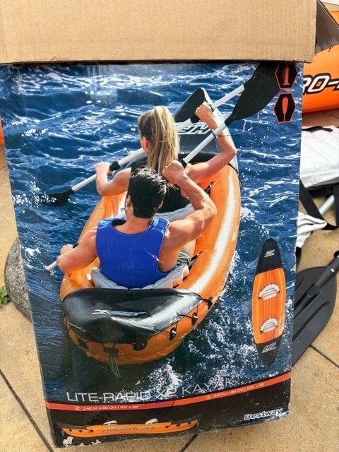 Kayak Hydro Force, opblaasbaar, 2 persoons, Watersport en Boten, Kajaks, Ophalen, Opblaasbaar, Zo goed als nieuw, 2-persoons