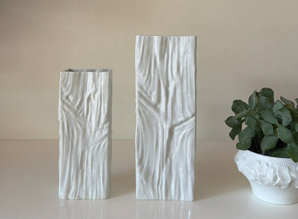 2 Gerold Porzellan Op Art vazen, Huis en Inrichting, Woonaccessoires | Vazen, Ophalen of Verzenden, Zo goed als nieuw, Wit