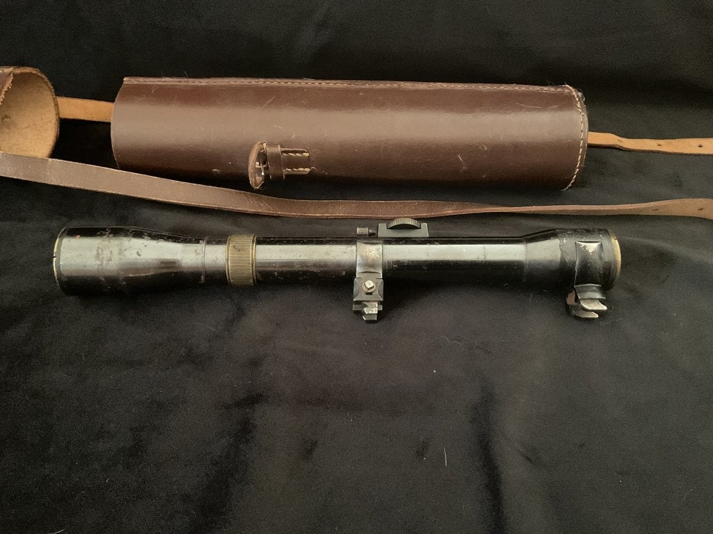 Rudiger Scope 4 x 62 In lederen foudraal, Ophalen of Verzenden