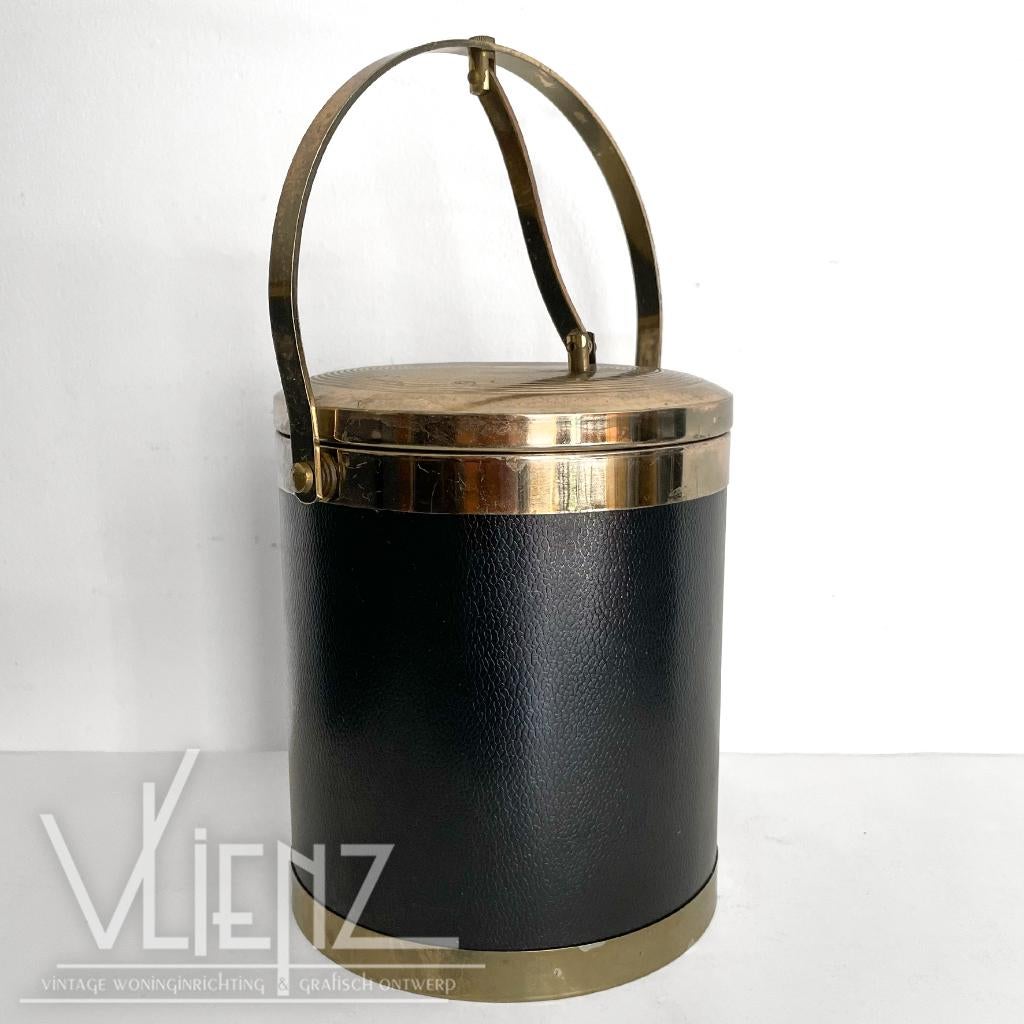 Vintage, midcentury ijsemmer, icebucket met deksel, Verzamelen, Retro, Huis en Inrichting, Ophalen of Verzenden