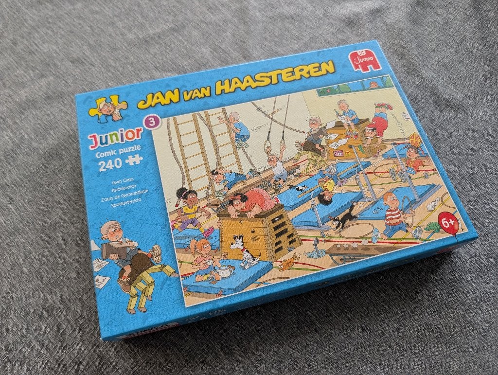 Jan van Haasteren - Junior 3 - Apenkooien - 240 stuks, Ophalen of Verzenden, Minder dan 500 stukjes, Zo goed als nieuw, Legpuzzel