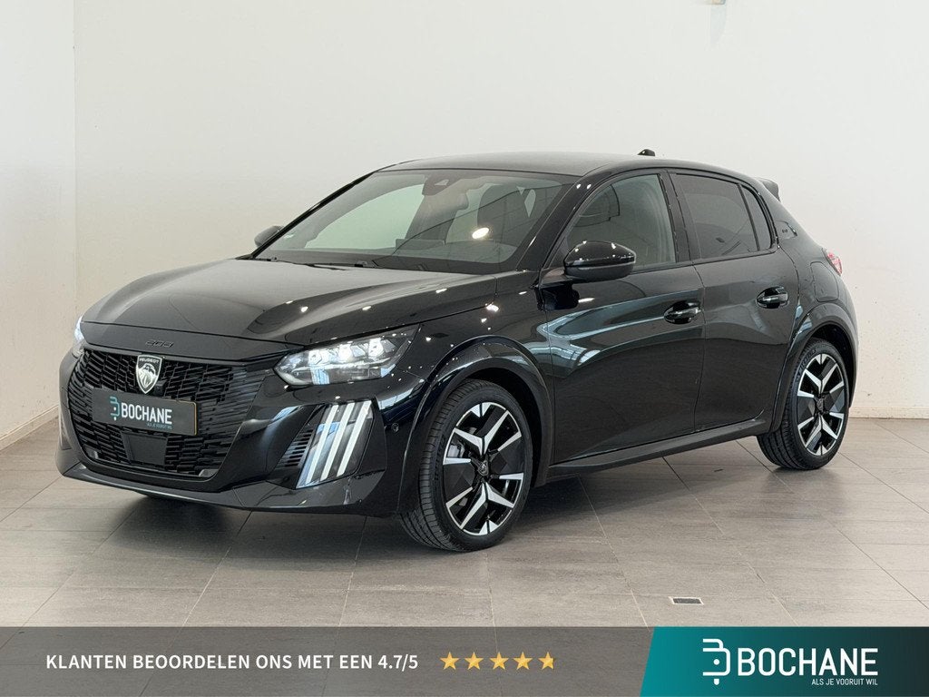 Peugeot 208 1.2 Hybrid 110 e-DCS6 GT | Panoramadak | Leder/A, Auto's, Peugeot, 1195 kg, Gebruikt, Met garantie (alle), Zwart