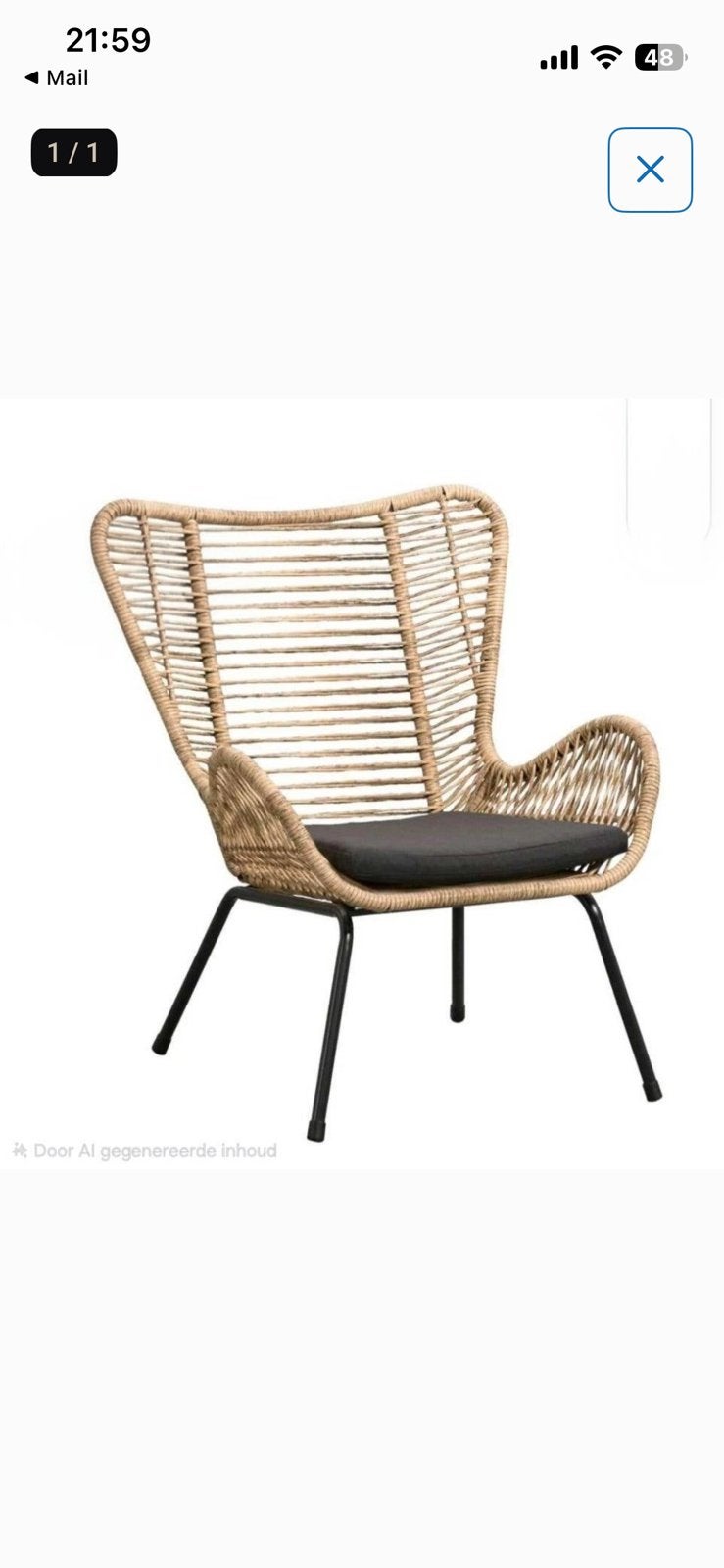 Gezocht Tuinstoelen 2 stuks als op foto, Tuin en Terras, Ophalen, Gebruikt, Rotan