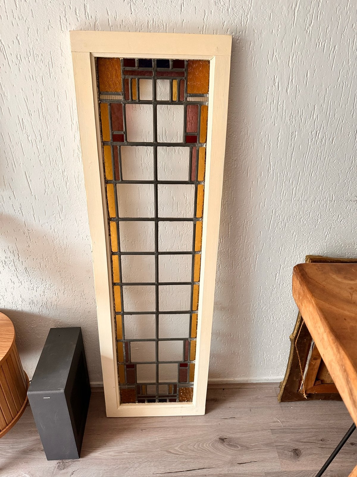 Uniek Glas in Lood Raam - Handgemaakt, Ophalen, Gevelraam of Ruit, Minder dan 80 cm, Glas in lood