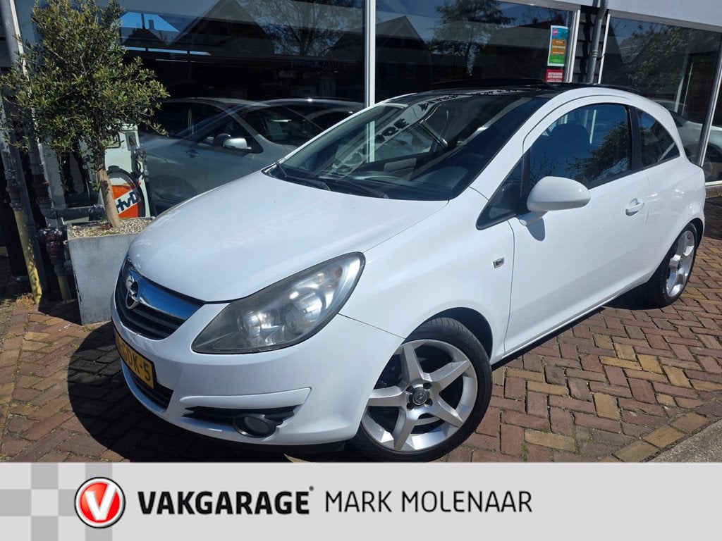 Opel Corsa 1.4-16V Sport,panorama dak, Voorwielaandrijving, Gebruikt, 4 cilinders, Wit