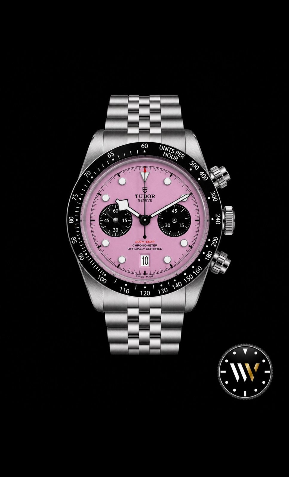 Tudor Black Bay Chrono “Inter Miami” M79360N-0019 Nieuw, Staal, Staal, Polshorloge, Nieuw