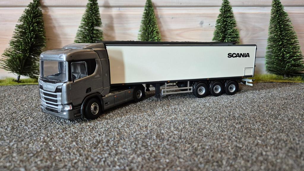 Scania Next Gen met Aardappel Trailer - Gedetailleerd Model, Overige merken, 1:32 tot 1:50, Ophalen of Verzenden, Zo goed als nieuw