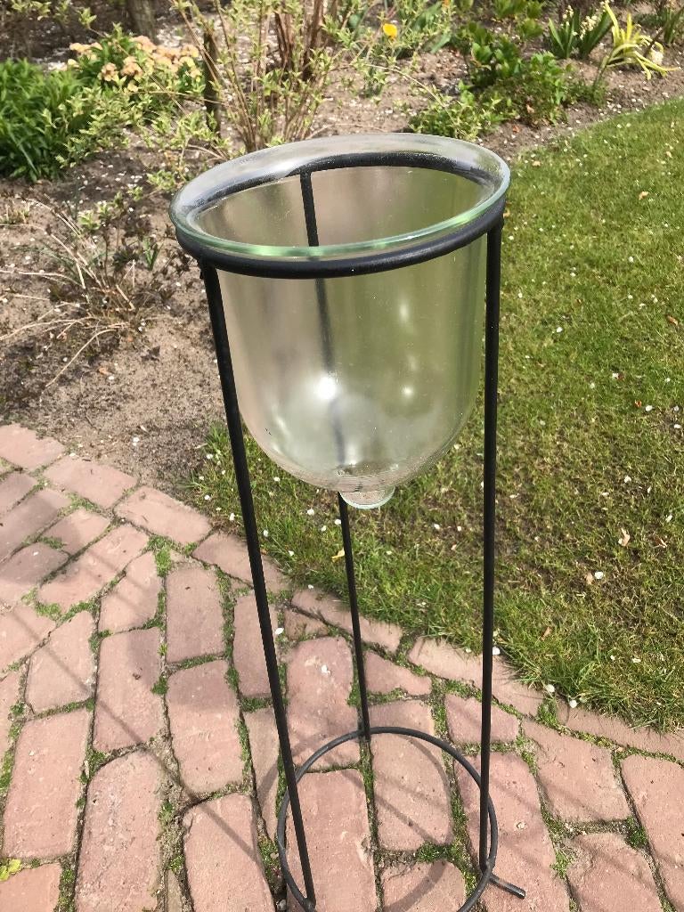Glazen schaal op poten, Ophalen, Schaal, Rond, Glas
