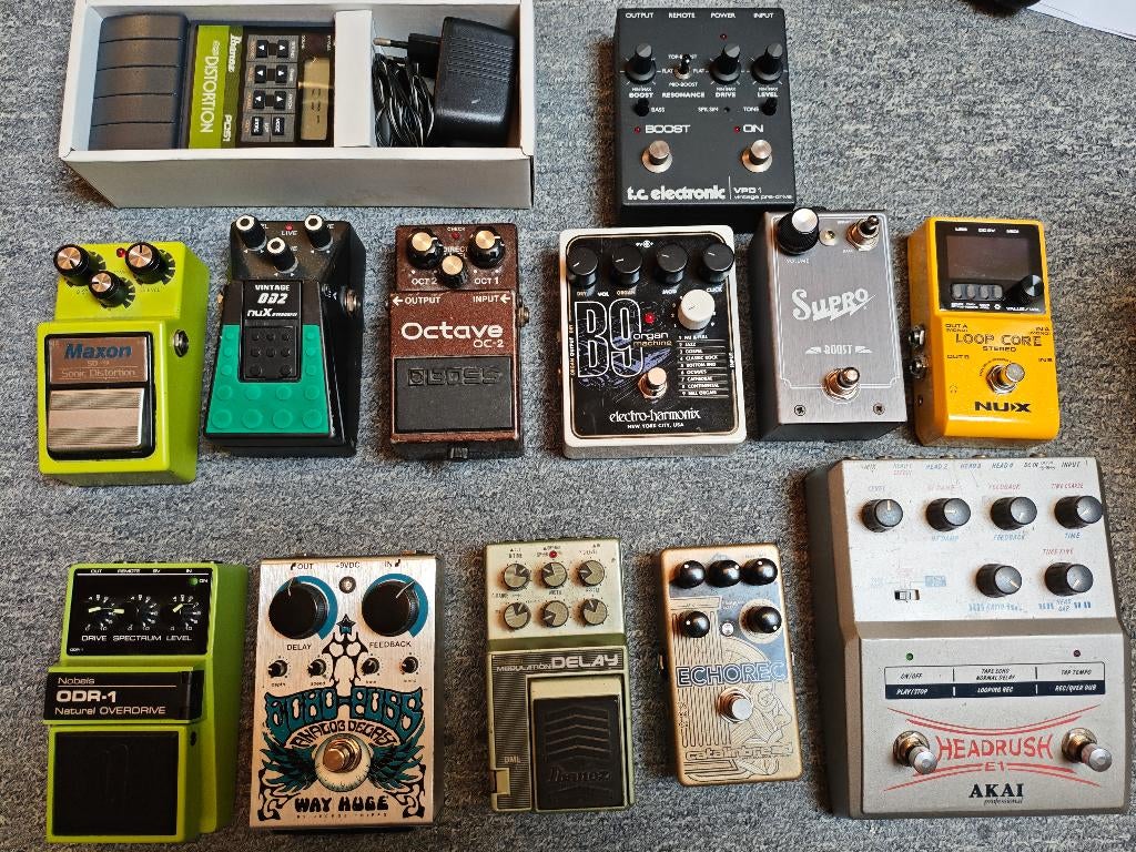Verzameling gitaar effecten, Ophalen of Verzenden, Gebruikt, Delay of Echo