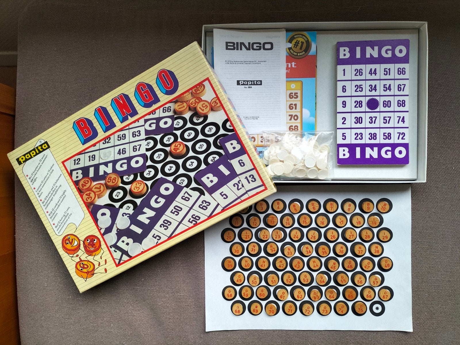 Bingo spel - Compleet en klaar voor plezier!, Een of twee spelers, Ophalen, Zo goed als nieuw, Papita