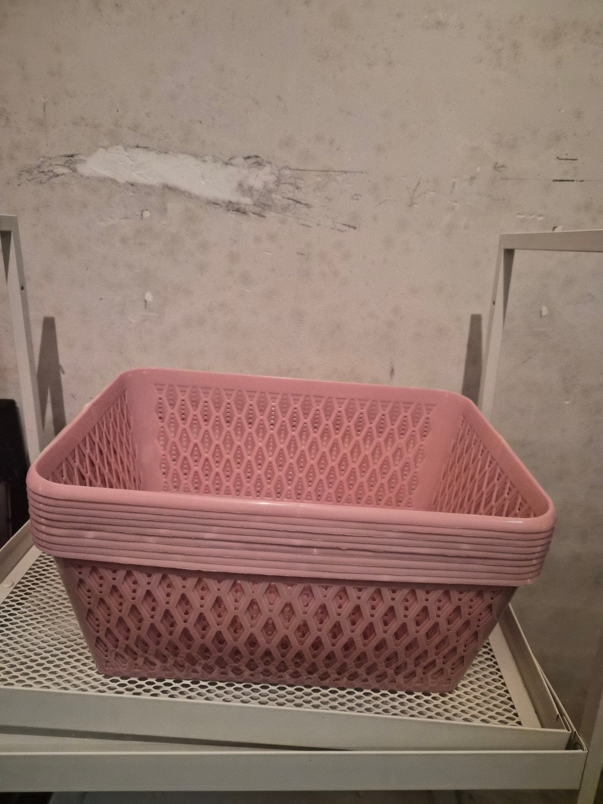 9 stuks Roze kunststof mand - handig voor opbergen, Ophalen